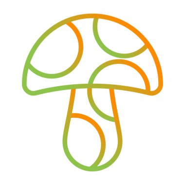 Mantarlar. Web simgesi basit illüstrasyon