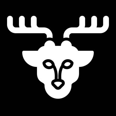 Ren geyiği. Web simgesi basit tasarım