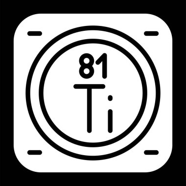 Metal kimyasal element ikon vektör çizimi