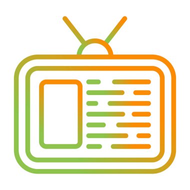 Televizyon. Web simgesi basit illüstrasyon