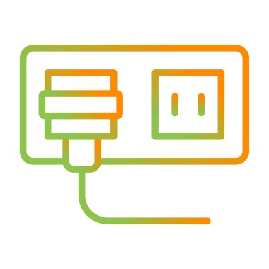 soket ağ simgesi vektör illüstrasyonu