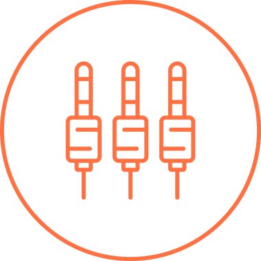 Tak vektör simgesi. biçim düz yuvarlak simge sembolü, turuncu yuvarlak açılar, beyaz arkaplan.