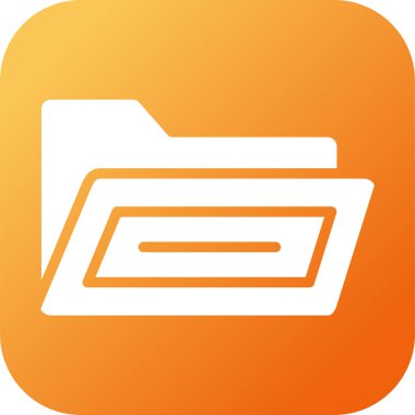  Dosya Dizini Aç. çizgi vektör illüstrasyonu