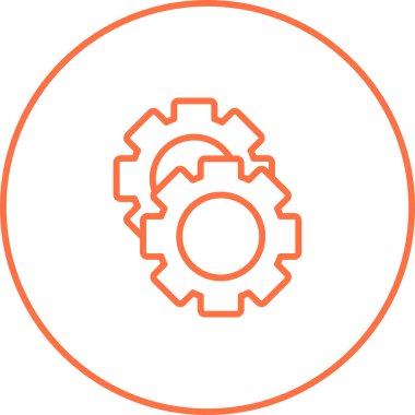 Dişliler. Web simgesi basit illüstrasyon