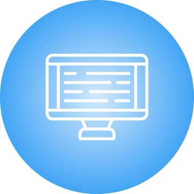 Masaüstü Bilgisayar Web simgesi vektör çizimi