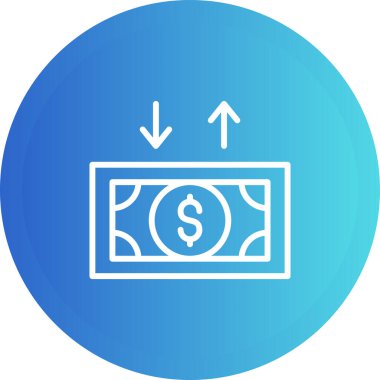 Dolar vektör renk simgesi