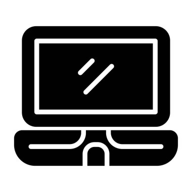 dizüstü bilgisayar simgesi, web basit illüstrasyon