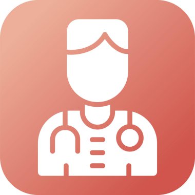 tıbbi maske simgesi, vektör çizimi