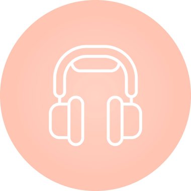 kulaklıklar web simgesi, vektör illüstrasyonu