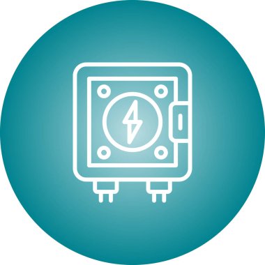 Moda tarzında izole edilmiş elektrik güç simgesi