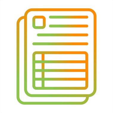 belge simgesi vektör illüstrasyonu