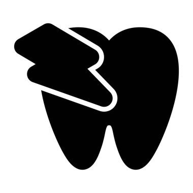 Diş vektör simgesi. düz simge vektör çizimi izole edildi.