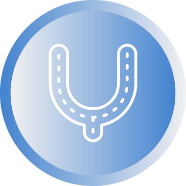 Mıknatısın uzun gölgeli vektör simgesi