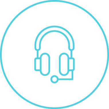 Stüdyo Kulaklıkları web simgesi, vektör illüstrasyonu