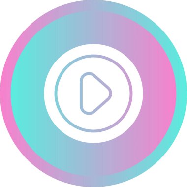 Oynayın. Web simgesi vektör illüstrasyonu