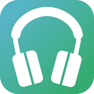 kulaklık simgesi vektör illüstrasyonu