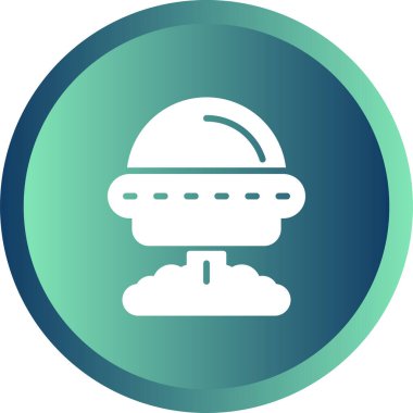 Moda biçimi izole edilmiş arkaplan UFO simgesi