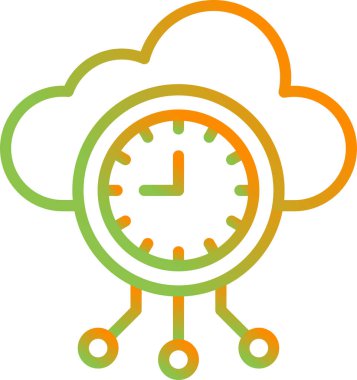 Saat simgesi, vektör illüstrasyonu