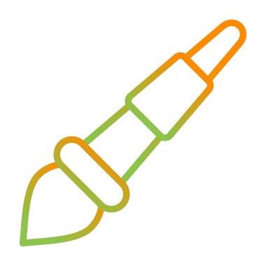 Boya fırçası web simgesi, vektör illüstrasyonu