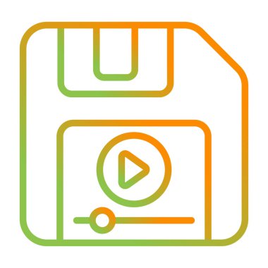 cd disk vektör simgesi modern basit tasarım