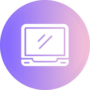 dizüstü bilgisayar simgesi, web basit illüstrasyon