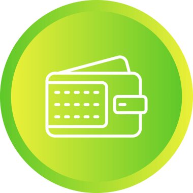 Cüzdan. Web simgesi basit illüstrasyon