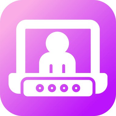 Bilgisayar. Web simgesi basit illüstrasyon