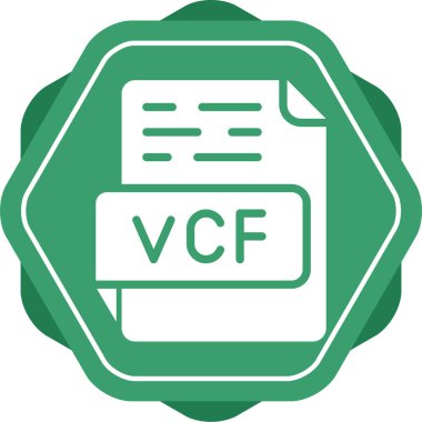 vcf file format icon, vector illustration