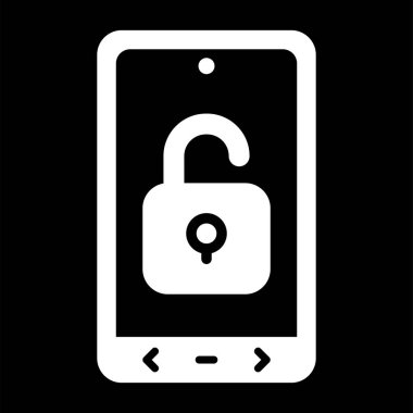 Cep telefonu simgesi, vektör illüstrasyonu