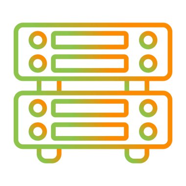 sunucu web simgesi vektör illüstrasyonu