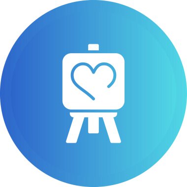 Kalp. Web simgesi basit illüstrasyon