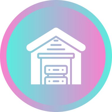 Bina. Web simgesi basit illüstrasyon