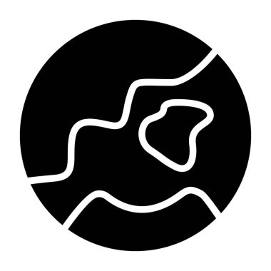 Bir harita simgesinin vektör illüstrasyonu