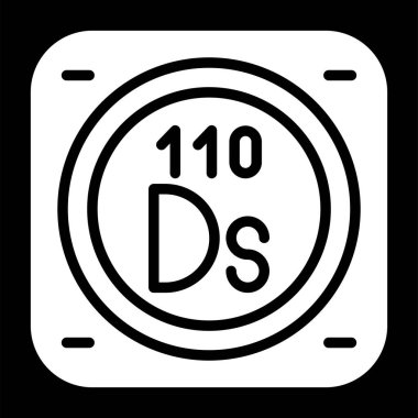 Metal kimyasal element ikon vektör çizimi