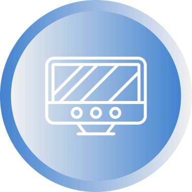 Bilgisayar monitörü simgesi. vektör illüstrasyonu