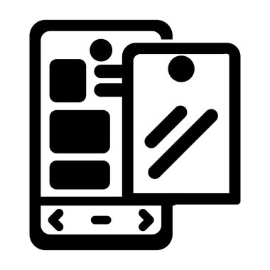 akıllı telefon web simgesi vektör çizimi