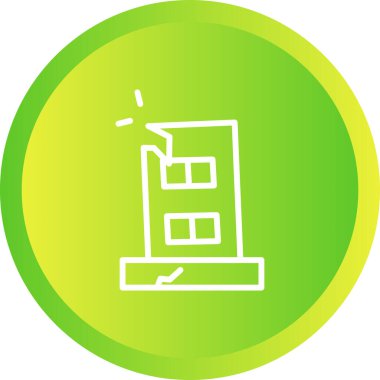 Tesis Hasar Web simgesi vektör çizimi