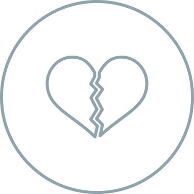 kırık kalp simgesi modada izole edilmiş arkaplan