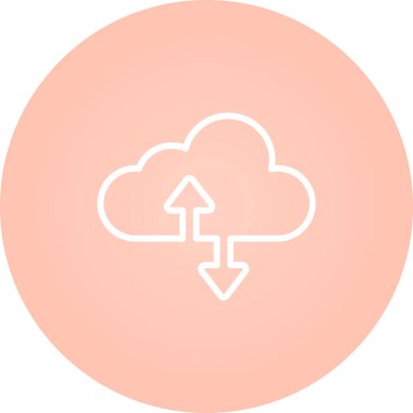 Bulut hesaplama simgesi vektör illüstrasyonu