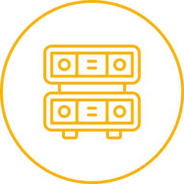 sunucu web simgesi vektör illüstrasyonu