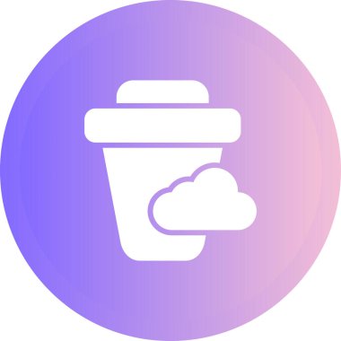 Bardak. Web simgesi basit illüstrasyon