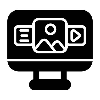 video kamera simgesi, vektör illüstrasyonu