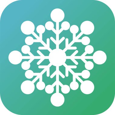 Kar Tanesi simgesi, vektör illüstrasyonu