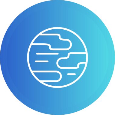 Gezegen simgesi, ağ basit illüstrasyon