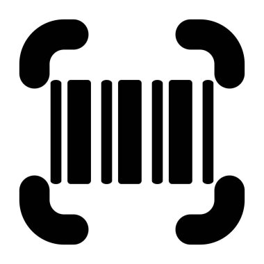 barkod tarayıcı web simgesi, vektör illüstrasyonu 