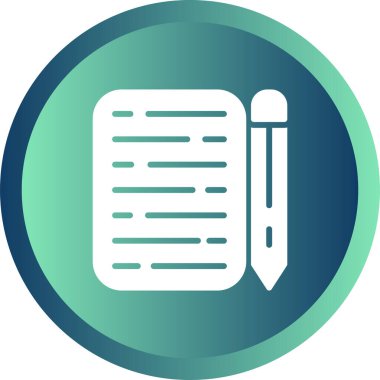 Kalem. Web simgesi basit illüstrasyon