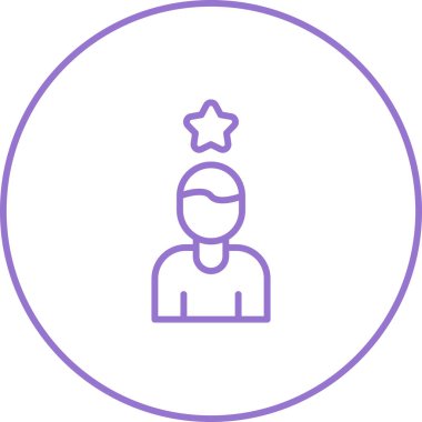 Avatar man simgesi, vektör illüstrasyonu