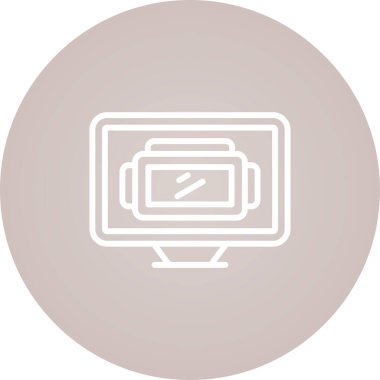 dizüstü bilgisayar simgesi, web basit illüstrasyon