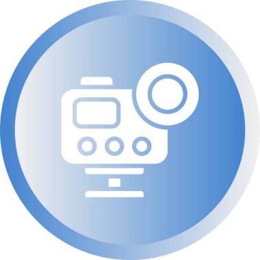 Modern kameranın vektör illüstrasyonu