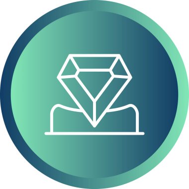 Elmas. Web simgesi basit illüstrasyon